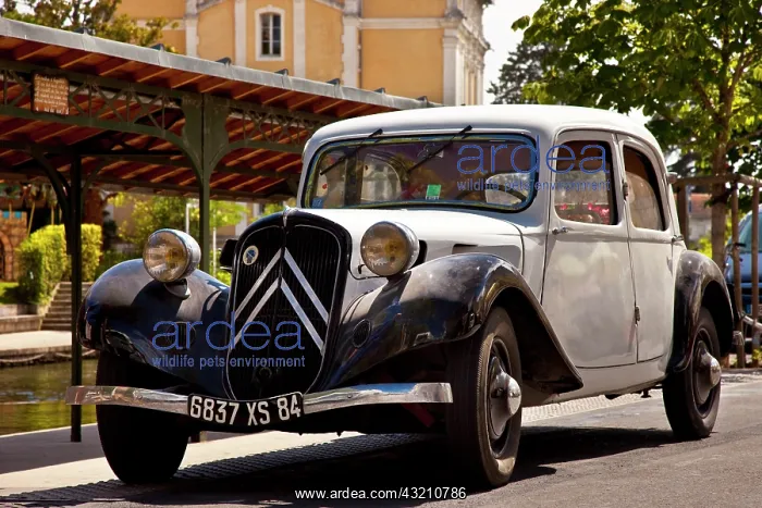 : French Citroen Avante parked in L'Isle Sur : French Citroen Avante parked in L'Isle Sur