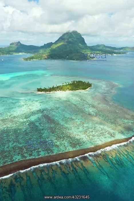 : French Polynesia, Bora Bora aerial. In the : French Polynesia, Bora Bora aerial. In the