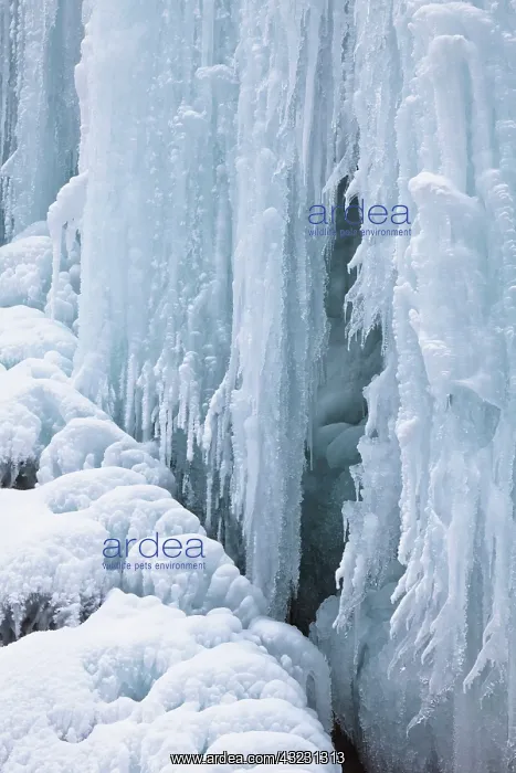 : The frozen Schleierfaelle (veil falls) in : The frozen Schleierfaelle (veil falls) in