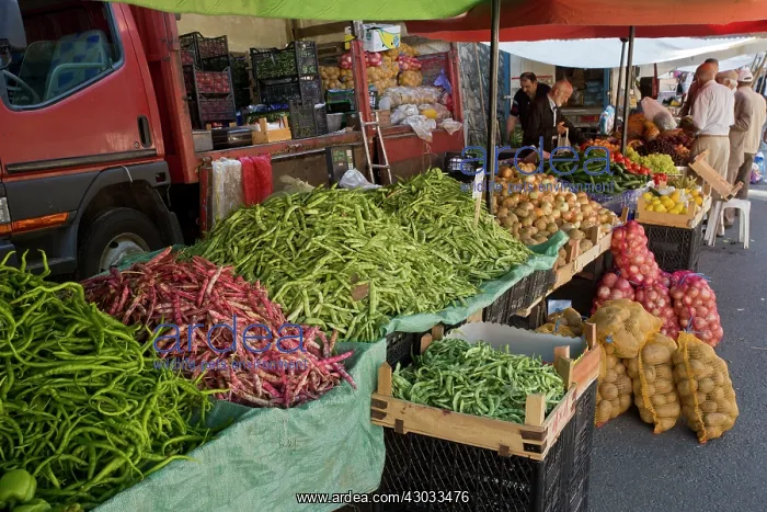 : Fruit and Vegetable Market Stall on market day Ikizdere : Fruit and Vegetable Market Stall on market day Ikizdere