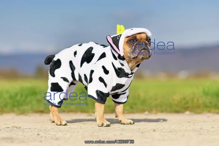 : Funny French Bulldog dog wearing a funny Halloween : Funny French Bulldog dog wearing a funny Halloween