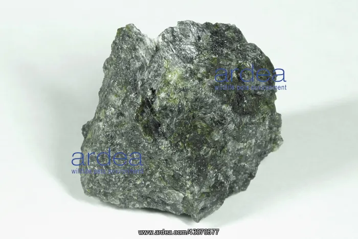 : Gabbro. Hand sample of Gabbro, a crystalline intrusive igneous rock consisting : Gabbro. Hand sample of Gabbro, a crystalline intrusive igneous rock consisting
