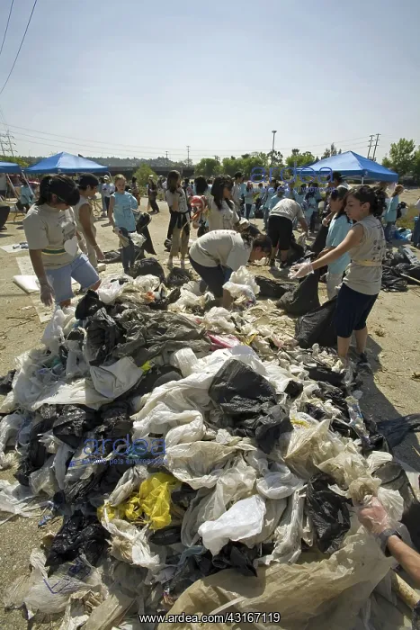 : Garbage collected during River Cleanup : Garbage collected during River Cleanup