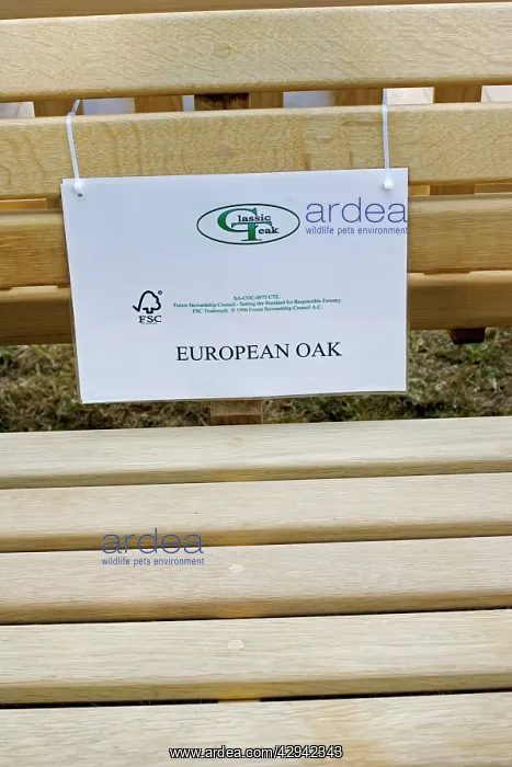 : Garden bench with FSC logo made of European oak : Garden bench with FSC logo made of European oak