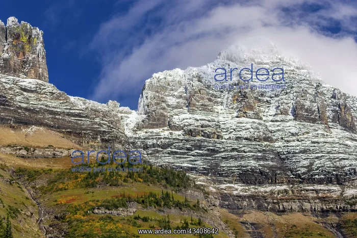 : The Garden Wall with seasons first snow in Glacier : The Garden Wall with seasons first snow in Glacier