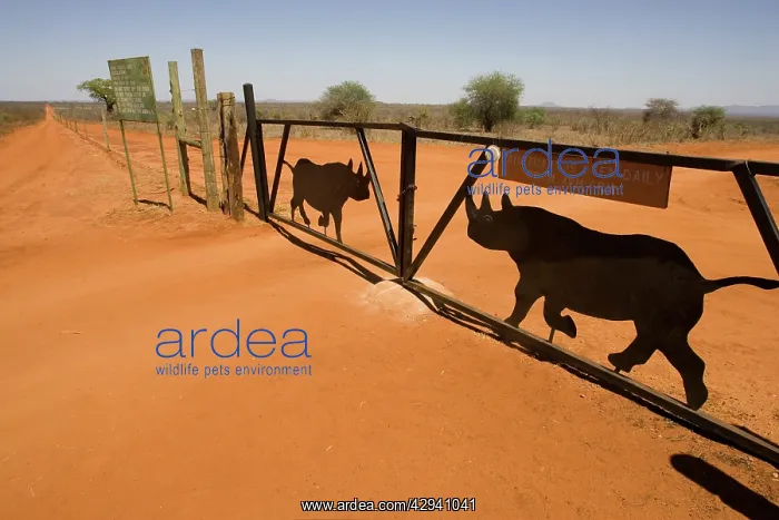 : Gate Entrance to The Ngulia Black Rhino Sanctuary : Gate Entrance to The Ngulia Black Rhino Sanctuary