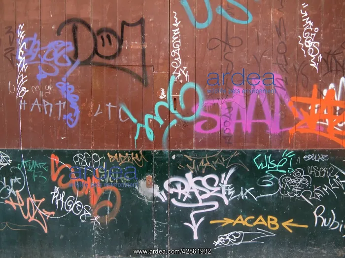 : Gate with graffiti - Palma : Gate with graffiti - Palma