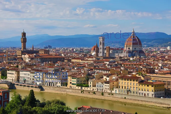 : General city skyline view and the Duomo, Florence, Italy : General city skyline view and the Duomo, Florence, Italy