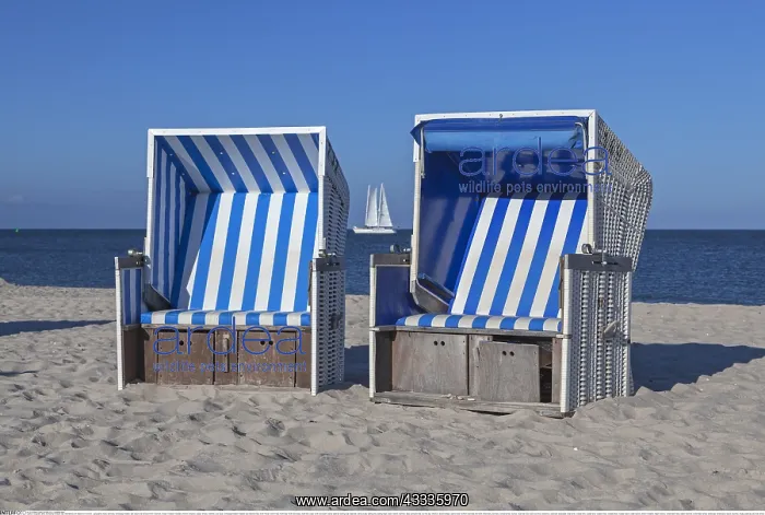 : Geografie, BRD, Schleswig-Holstein, Sylt, Strandk??rbe : Geografie, BRD, Schleswig-Holstein, Sylt, Strandk??rbe