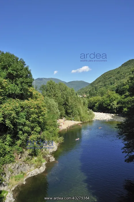 : Geografie, Italien, Piemont, Badeplatz am Fluss : Geografie, Italien, Piemont, Badeplatz am Fluss