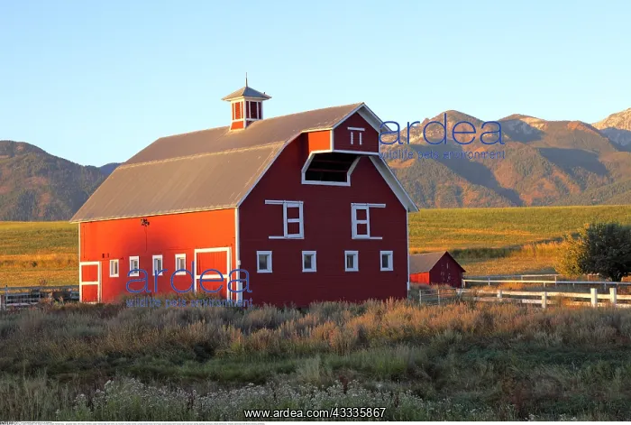 : Geografie, USA, Oregon, Red Barn, Joseph, Wallowa : Geografie, USA, Oregon, Red Barn, Joseph, Wallowa
