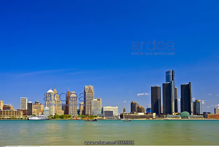 : geography / travel, Canada, Michigan, Detroit, Skyline : geography / travel, Canada, Michigan, Detroit, Skyline