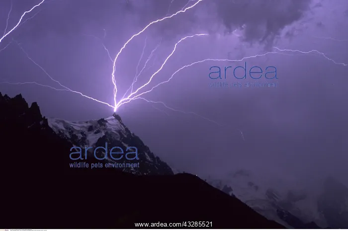 : geography / travel, France, Thunderbolt on the aiguille : geography / travel, France, Thunderbolt on the aiguille