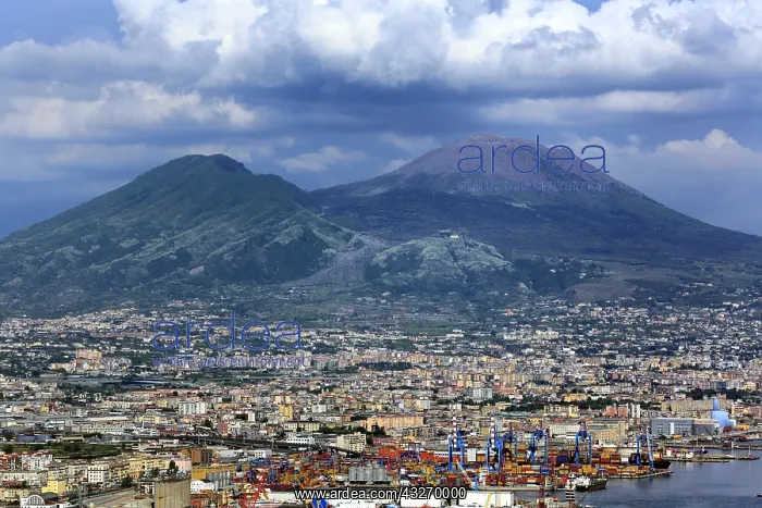 : geography / travel, Italy, Cityscape and Vesuvius : geography / travel, Italy, Cityscape and Vesuvius