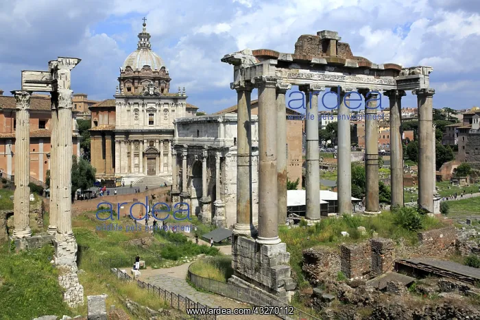 : geography / travel, Italy, Temple of Saturn, Roman : geography / travel, Italy, Temple of Saturn, Roman