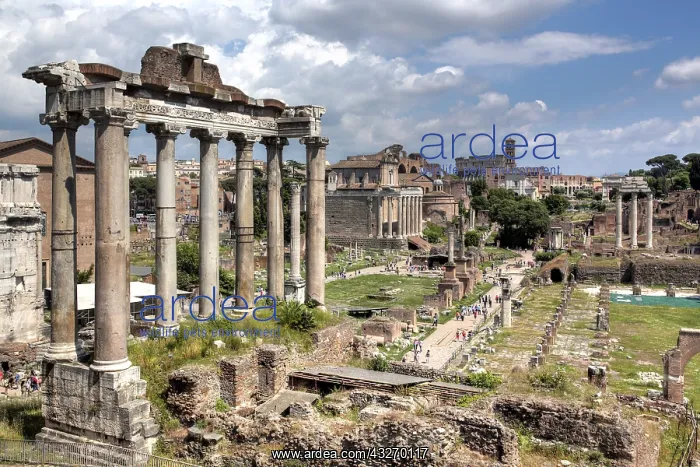 : geography / travel, Italy, Temple of Saturn, Roman : geography / travel, Italy, Temple of Saturn, Roman