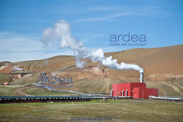 : Geothermal power station near Lake Myvatn : Geothermal power station near Lake Myvatn