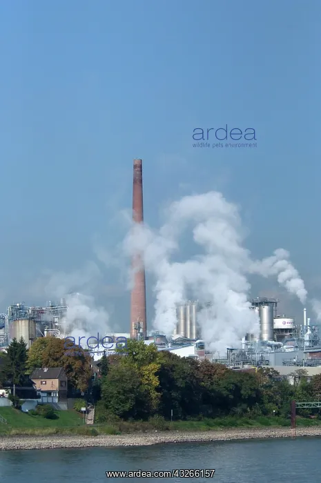 : Germany. Power Plant along the Rhine River : Germany. Power Plant along the Rhine River