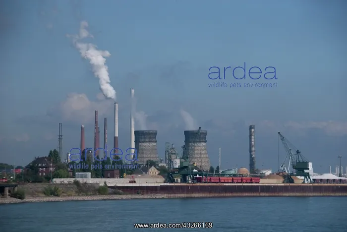 : Germany. Power Plant along the Rhine River : Germany. Power Plant along the Rhine River
