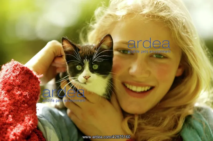 : Girl with Cat : Girl with Cat