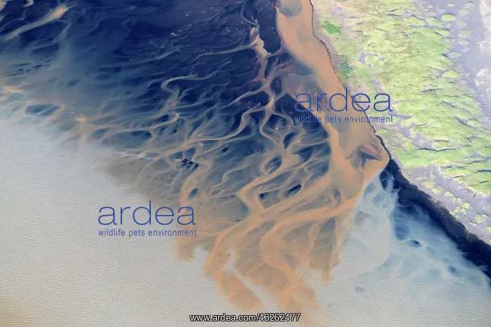 : Glacier river Thjorsa - aerial view - Iceland : Glacier river Thjorsa - aerial view - Iceland