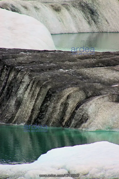 : Glacier with Volcanic Ash, Iceland : Glacier with Volcanic Ash, Iceland