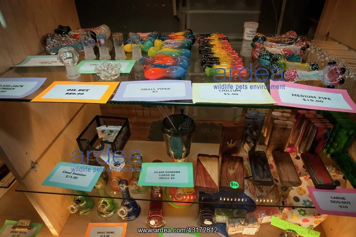 : Glass pipes for sale at marijuana dispensary. Denver : Glass pipes for sale at marijuana dispensary. Denver