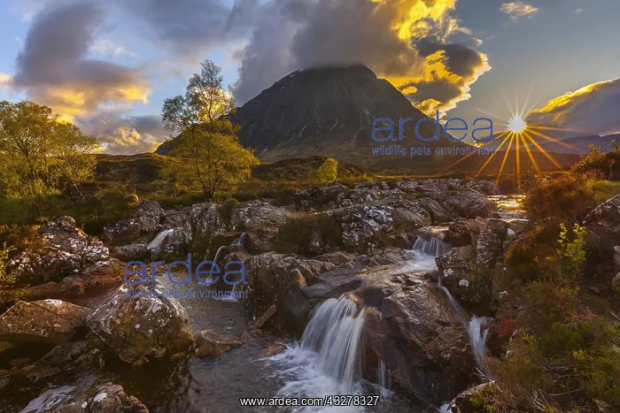 : Glen Etive - water of Coupal river cascades over : Glen Etive - water of Coupal river cascades over
