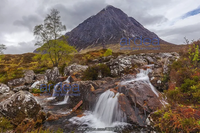 : Glen Etive - water of Coupal river cascades over : Glen Etive - water of Coupal river cascades over