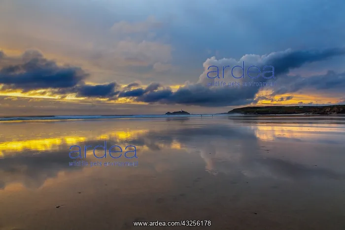 : Godrevy Sunset - Cornwall - UK : Godrevy Sunset - Cornwall - UK