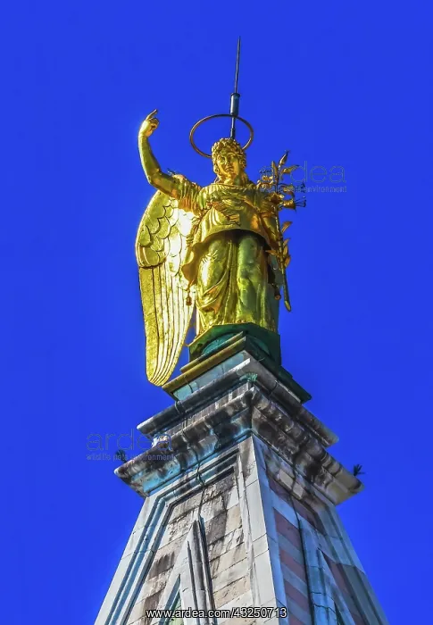 : Golden Archangel Gabriel Statue Campanile Bell Tower : Golden Archangel Gabriel Statue Campanile Bell Tower