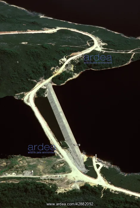 : Gordon Dam - aerial image part of the hydro-electric : Gordon Dam - aerial image part of the hydro-electric