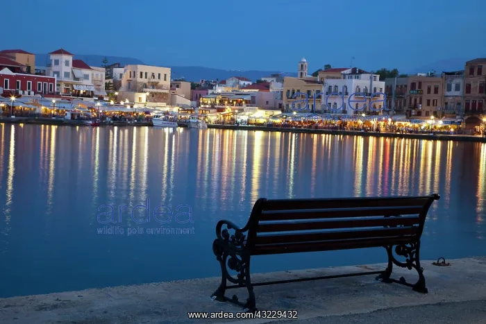 : Greece, Crete, Chania, old harbor and its : Greece, Crete, Chania, old harbor and its