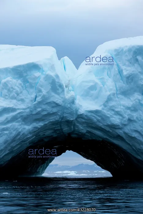 : Greenland, Ilulissat, Arch formed within : Greenland, Ilulissat, Arch formed within