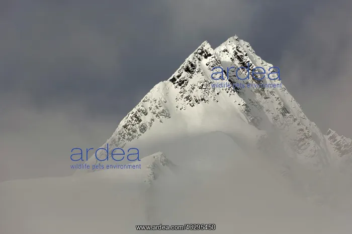 : Grossglockner summit with clouds, High Tauern National : Grossglockner summit with clouds, High Tauern National