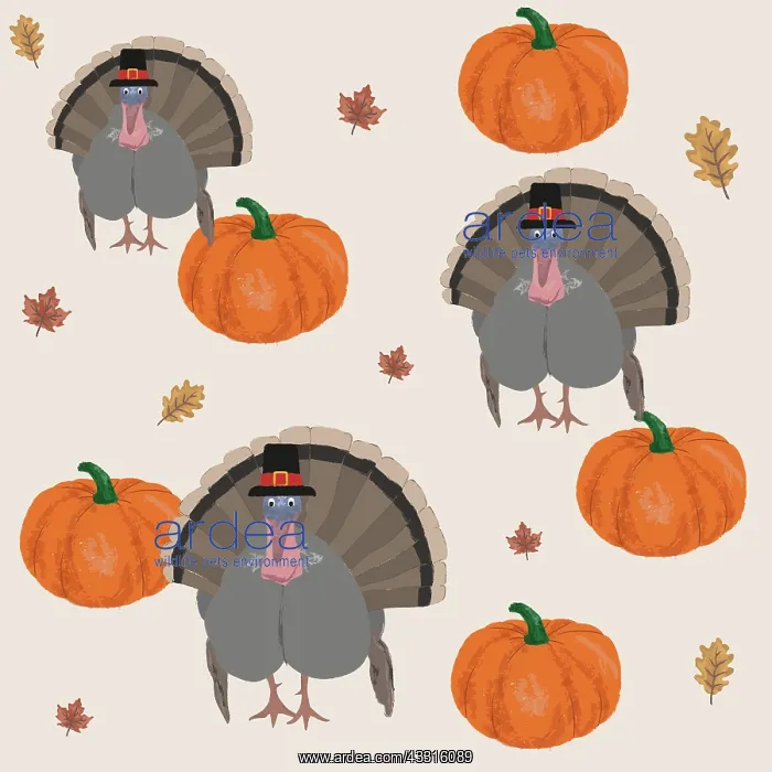 : Group of Turkeys dressed for Thanksgiving Day : Group of Turkeys dressed for Thanksgiving Day