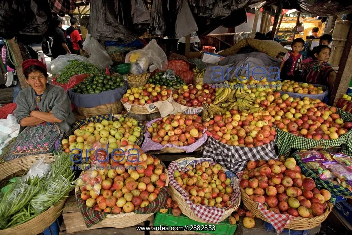 : Guatemala - Antigua Market - woman selling fruit : Guatemala - Antigua Market - woman selling fruit