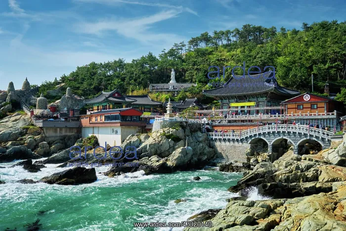 : Haedong Yonggungsa Temple on sea shore. Busan, South : Haedong Yonggungsa Temple on sea shore. Busan, South