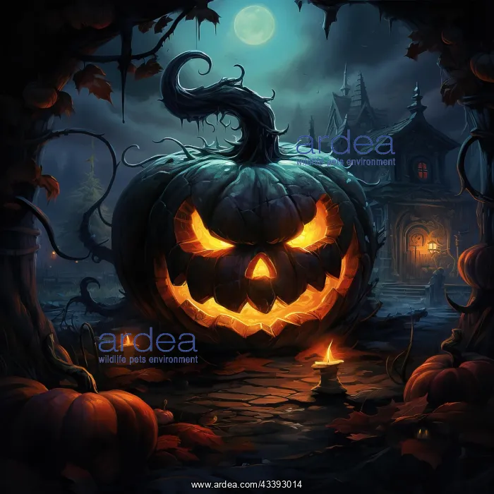 : Halloween concept, Halloween jack-o-lantern with : Halloween concept, Halloween jack-o-lantern with