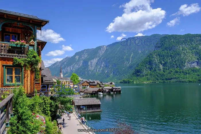 : Hallstatt am Hallstctter See, Salzkammergut, Upp : Hallstatt am Hallstctter See, Salzkammergut, Upp