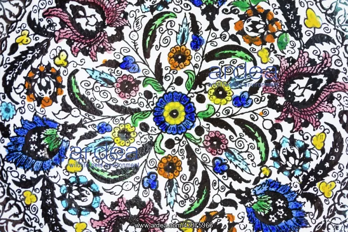 : Hand-painted tile art : Hand-painted tile art