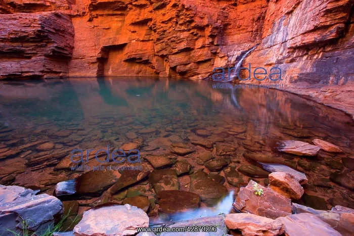 : Handrail Pool - a waterfall flows into a hugh pool : Handrail Pool - a waterfall flows into a hugh pool