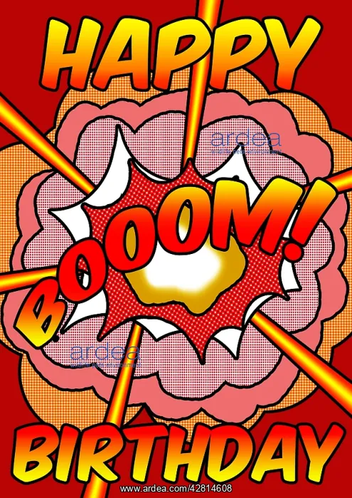  : Happy Birthday, boom. Digital manipulation