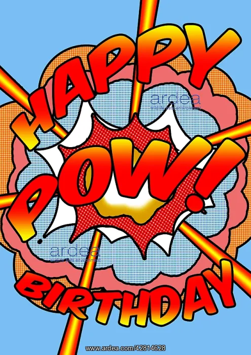  : Happy Birthday, pow. Digital manipulation