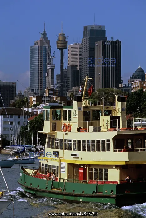 : Harbour ferry approaching Circular Quay : Harbour ferry approaching Circular Quay