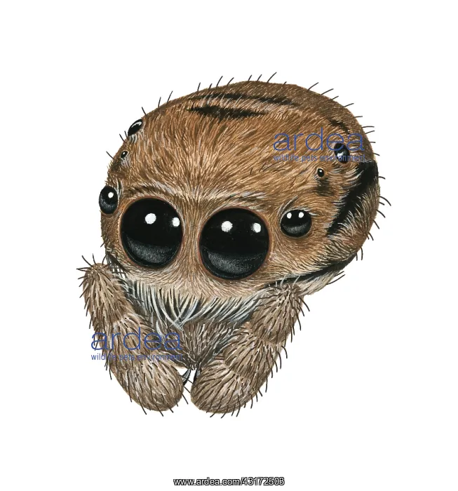 : Head of a Jumping Spider : Head of a Jumping Spider