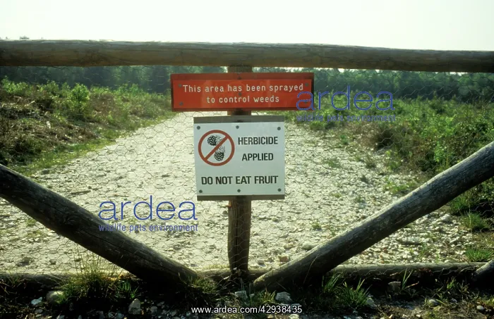 : HERBICIDE - notice warning against picking blackberries : HERBICIDE - notice warning against picking blackberries