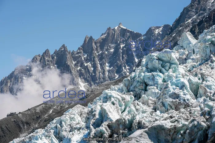 : High alpine mountain landscape, glacier tongue : High alpine mountain landscape, glacier tongue