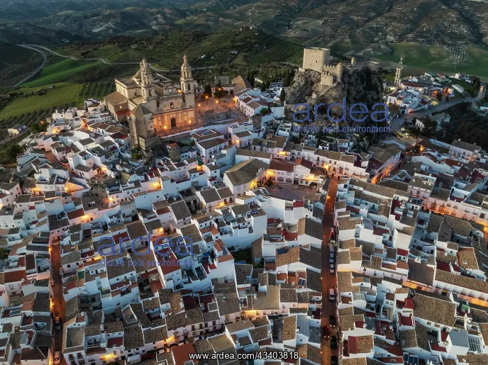 : The hilltop White Town of Olvera with its La Encarnacinn : The hilltop White Town of Olvera with its La Encarnacinn