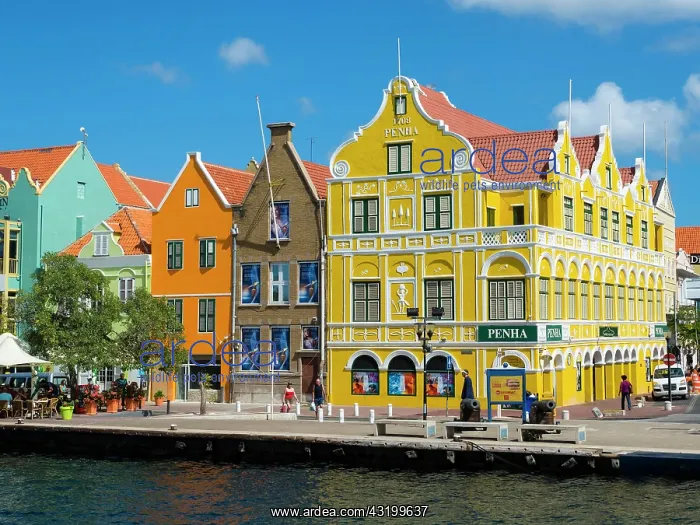 : Historic buildings in Dutch-Caribbean colonial style : Historic buildings in Dutch-Caribbean colonial style
